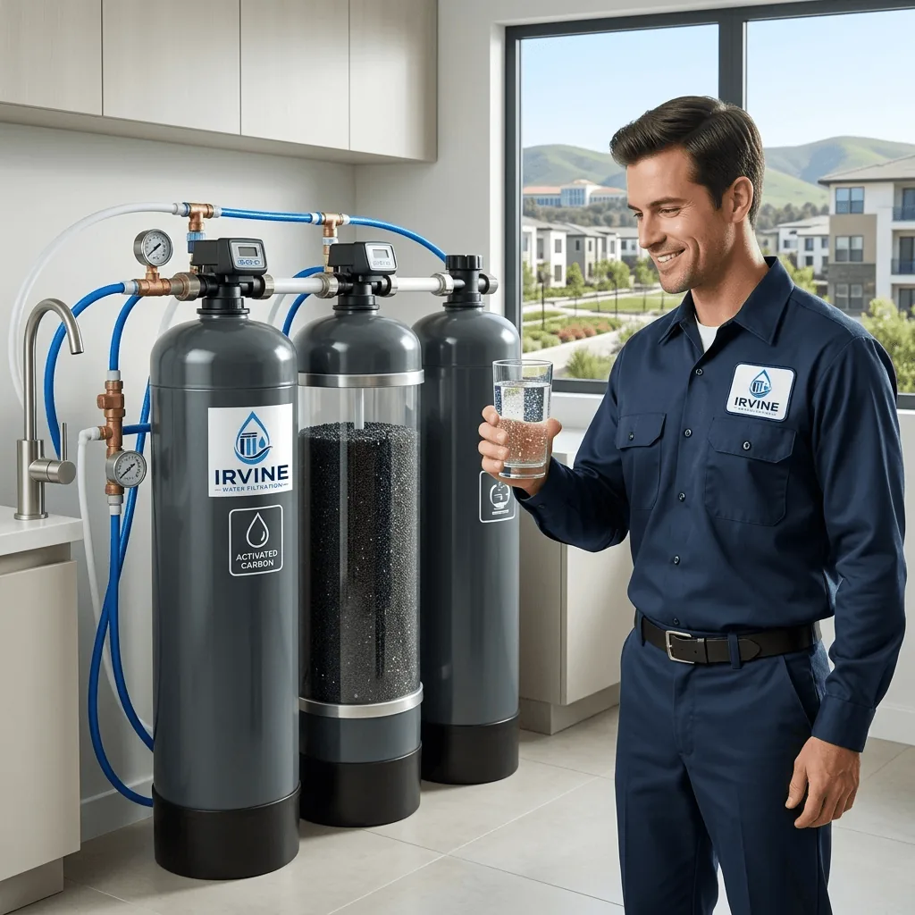 Carbon Filtration Systems in Irvine, CA Irvine Water Filtration activated carbon filtration system reducing chlorine, taste, and odor in Irvine, California